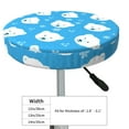 thumbnail image 4 of Bingfone Cute Polar Bear Padded Round Bar Stool Cover Cushion with Elastic Fabric Round Chair Seat - Cute Polar Bear, 4 of 7