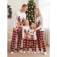 thumbnail image 5 of Family Christmas Pajamas Matching Set Classic Reindeer Long Sleeve Sleepwear set with Dog, 5 of 10