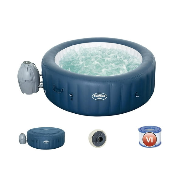 Bestway SaluSpa Milan Airjet Plus Portable Round Inflatable Hot Tub Spa