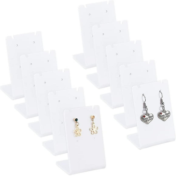 10 Packs Earring Display Stands, Ear Stud Holder Earring Hanging Organizer Jewellery Display Showcase For Earring Necklace Jewellery Display Retail Se