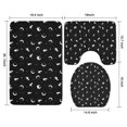 thumbnail image 3 of Black Cat Moon Star Pattern Bathroom Rugs Sets 3 Piece,Toilet Cover Set,Absorbent Non Slip Bathroom Mats Sets with U-Shaped Contour Rug Toilet Rug Set, 3 of 5