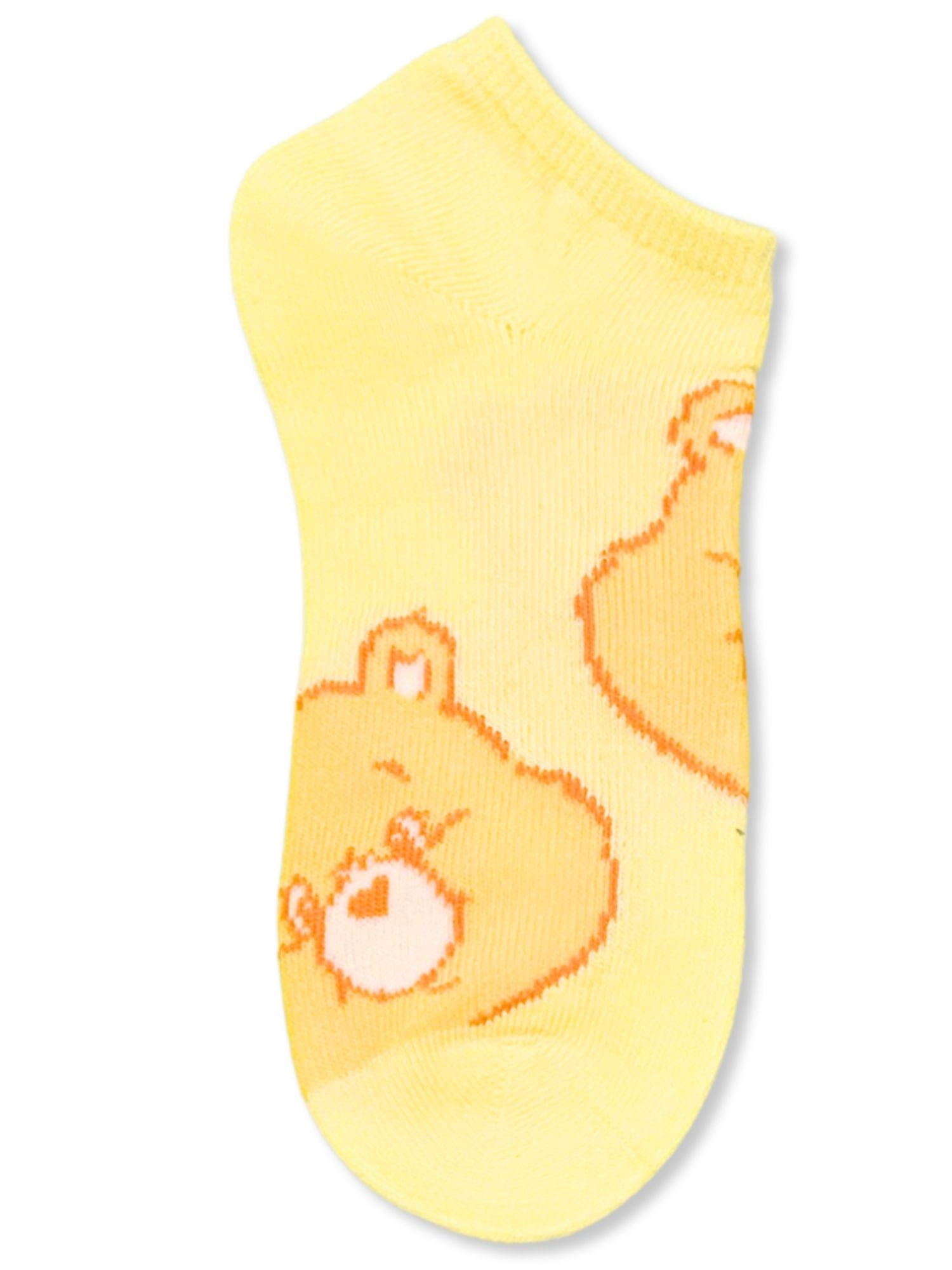 Care Bears Girls No-Show Socks, 5-Pack, Sizes S/M-M/L
