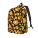 thumbnail image 1 of Disketp Tangerine print Canvas Backpack Lightweight Travel Daypack Student Rucksack Laptop Backpack-Small, 1 of 5