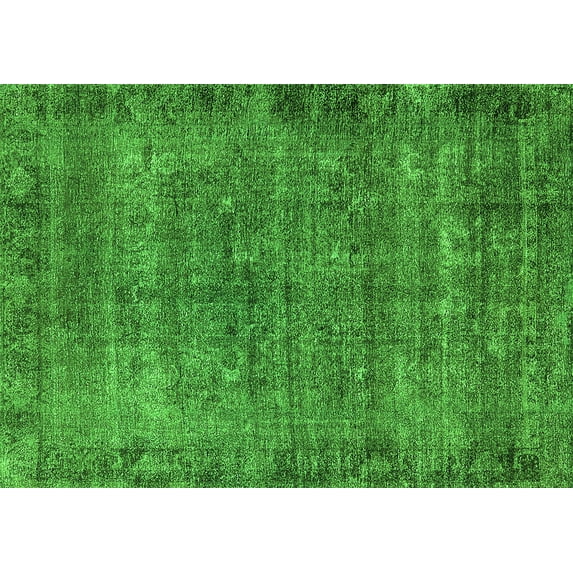 Ahgly Company Indoor Rectangle Oriental Green Industrial Area Rugs, 8' x 12'