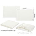 thumbnail image 5 of Soft Bed Sheets Set Bedspread Deep Pocket High Quality Bedding Set Creamy-White Full Size 4Pcs, 5 of 5