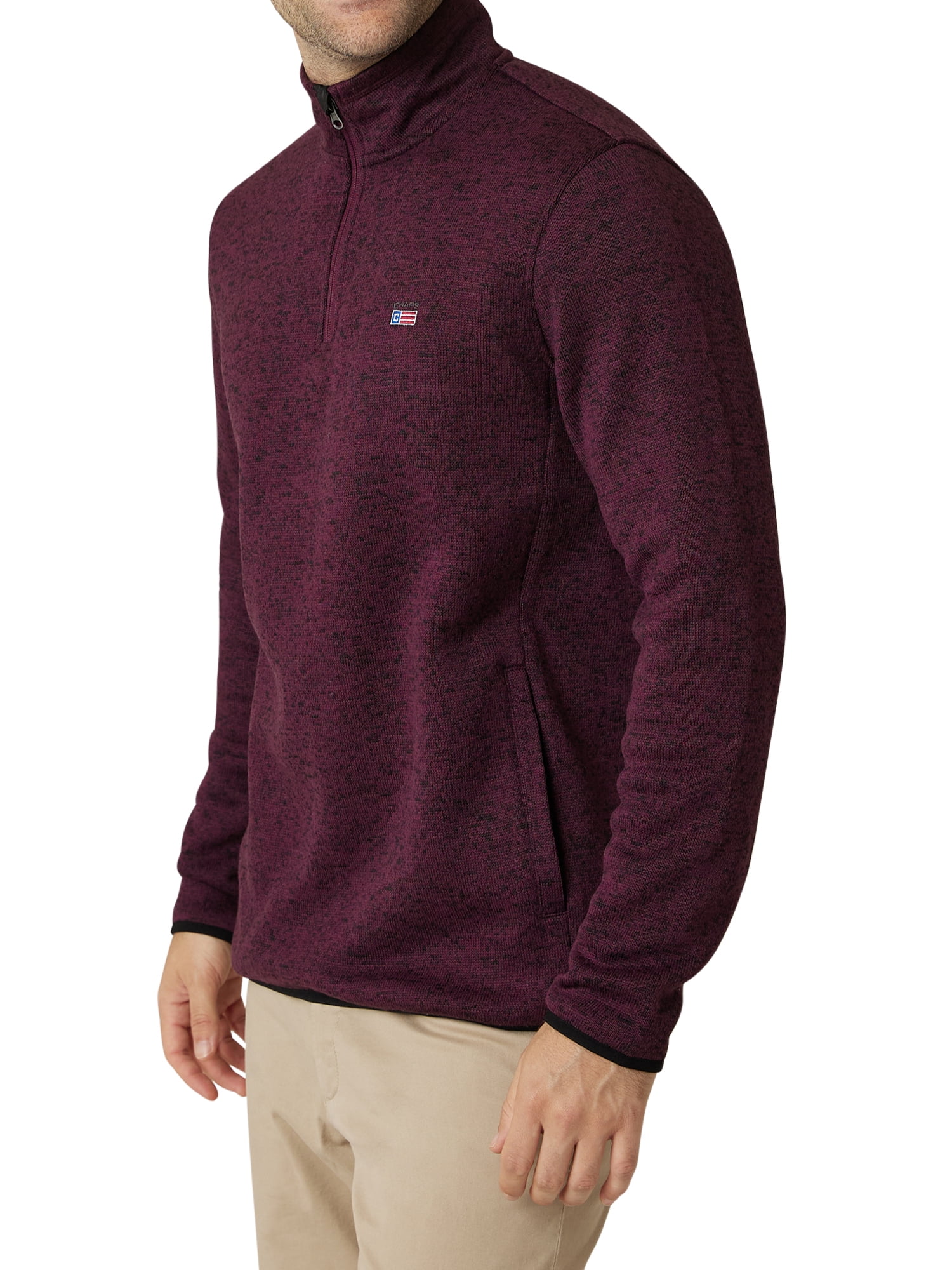 Chaps Men's Coastal Quarter Zip Sweater Fleece -Sizes XS up to 4XB