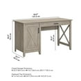 thumbnail image 4 of Pemberly Row 54W Computer Desk with Storage in Washed Gray - Engineered Wood, 4 of 9