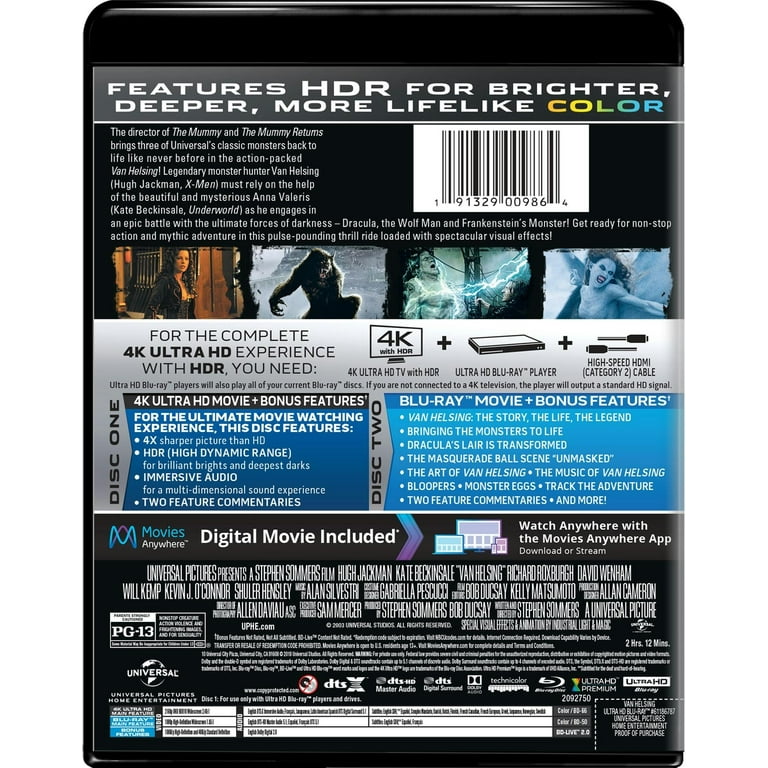 その他 VAN HELSING [Blu-ray] Amazon.com: Van Helsing [Blu-ray] : Hugh Jackman, Kate