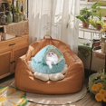 thumbnail image 1 of Lit pour Animaux Semi-Fermé Chaud d'Hiver pour Chats – Design Confortable avec Motif, 1 of 3