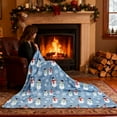 thumbnail image 4 of Manta con estampado de muñecos de nieve, 50 pulgadas, manta de franela, manta ligera y acogedora para sofá, sofá cama y acampada, 4 of 6