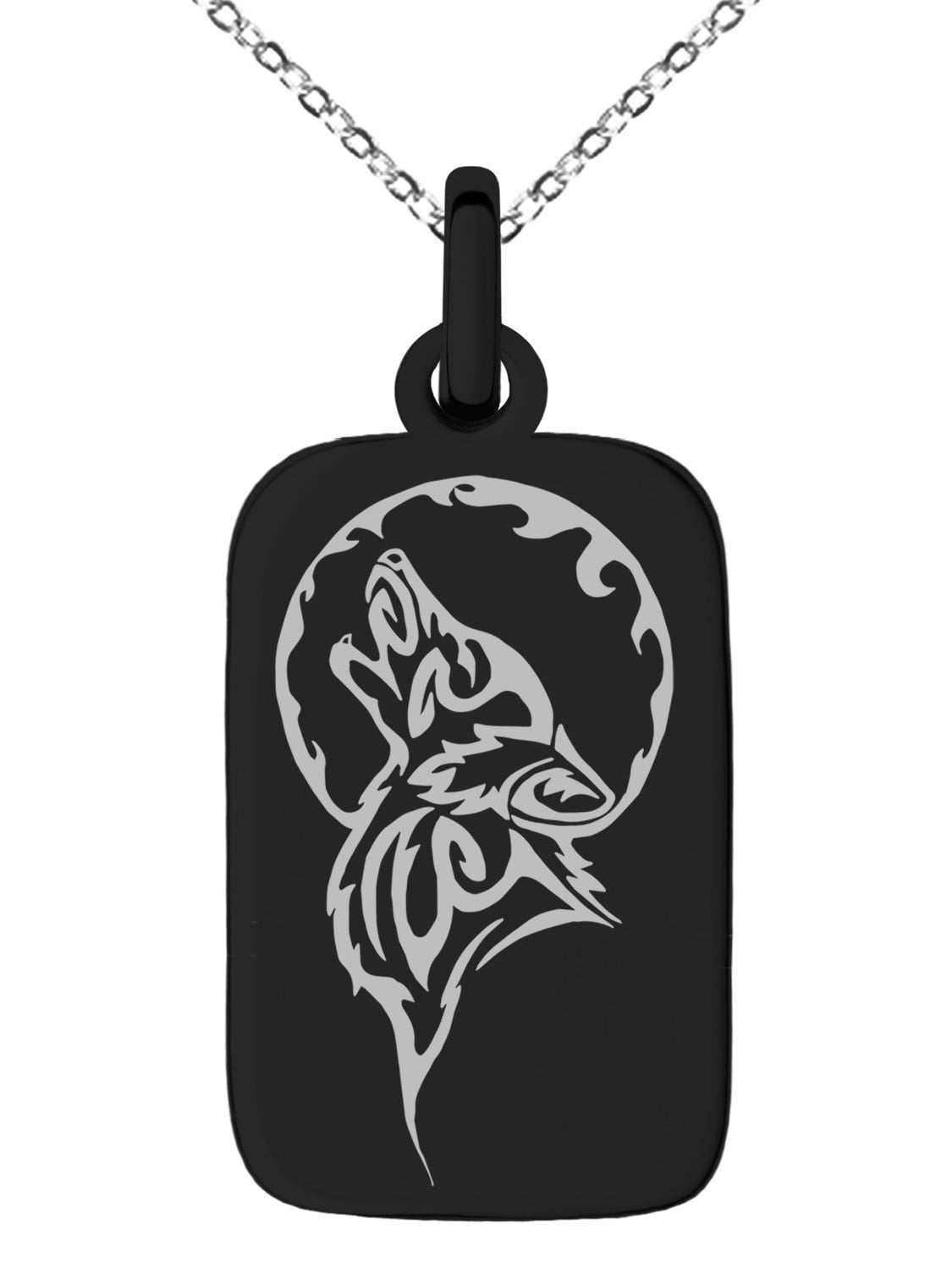 Wolf Military Dog Tag Pendant Necklaces for Men Team Fight Jewelry with  Stainless Steel Metal Gifts
