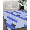 thumbnail image 2 of Ahgly Company Indoor Rectangle Patterned Royal Blue Area Rugs, 6' x 9', 2 of 6