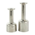 thumbnail image 6 of DecMode 2 Candle Silver Aluminum Metal Candle Holder with Rounded Bases, Set of 2, 6 of 11