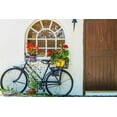 thumbnail image 2 of Jaynes Gallery 18x13 Gold Ornate Wood Framed with Double Matting Museum Art Print Titled - Europe-Ireland-County Cork-Bicycle next to house with potted plants, 2 of 4