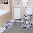 thumbnail image 6 of Colorful Clouds 4 Piece Bathroom Set Waterproof Bath Curtain Anti-Slip Mats and Toilet Pad Practical and Affordable 66x72in Curtain, 6 of 8