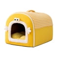thumbnail image 3 of Casa para perros y gatos, cálida y suave cama tipo perrera, cómoda y lavable, plegable, suave, tienda de campaña para perros, refugio para mascotas L, 3 of 8