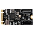 thumbnail image 6 of M2 PCIE NVMe SATA6G 2 Port III 6Gb/S M.2 22X42 M Key and B Key Controller Adapter Card JMB582,1 x Add On Card,Black, 6 of 6