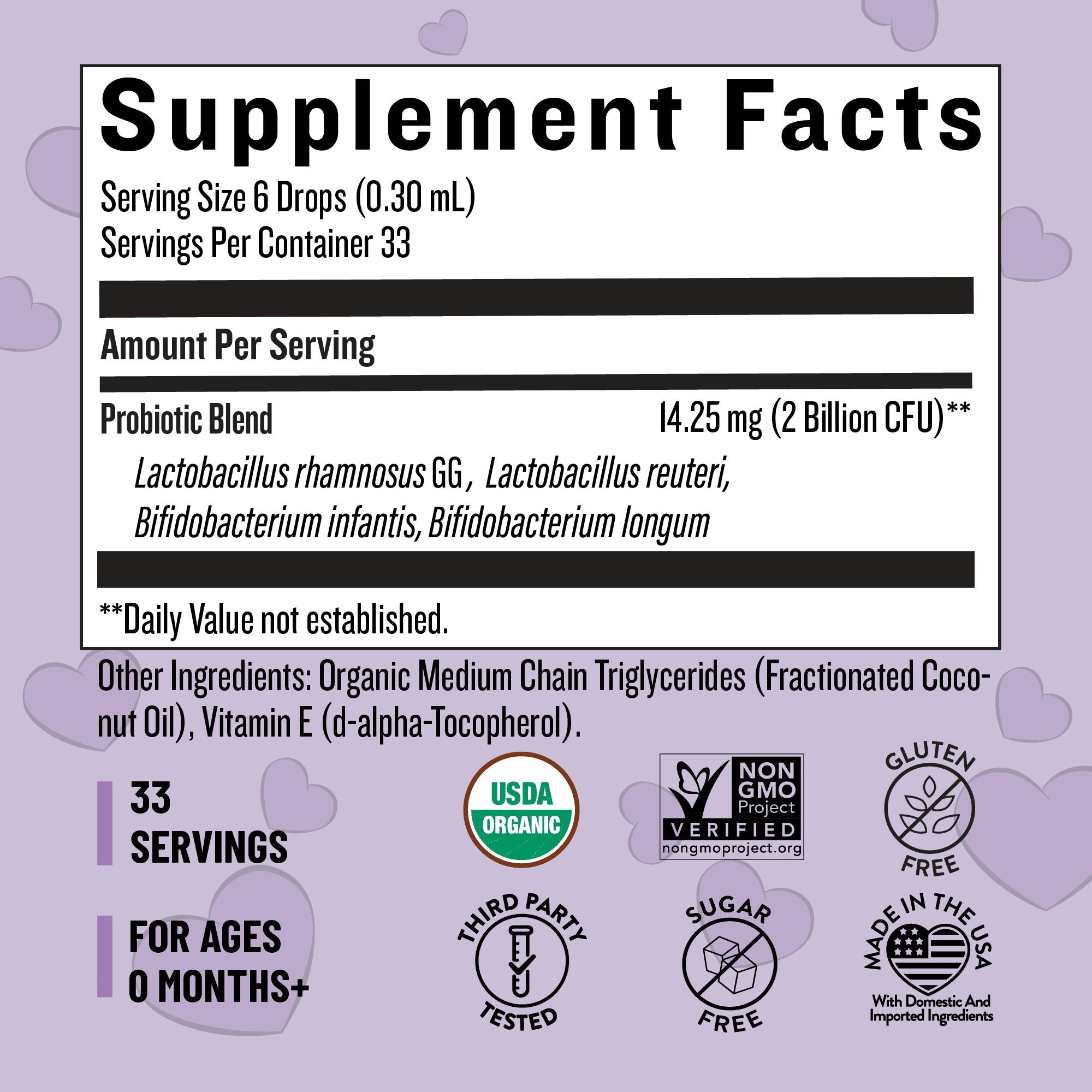 Legendairy Milk Organic Baby Probiotic Drops, Digestive Support for Infants, 0.34 fl oz