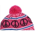 thumbnail image 5 of SWAK Girl's Emoji Peace Sign Knit Hat with Ear Flaps and Pom in 3 Vivid Colors, 5 of 5