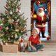thumbnail image 4 of Cortina de poliéster, decoraciones navideñas, cubierta de puerta navideña, pancartas, Papá Noel, decoración exterior, tela colgante, cubiertas de puerta navideñas, decoraciones de Halloween, decoració, 4 of 6