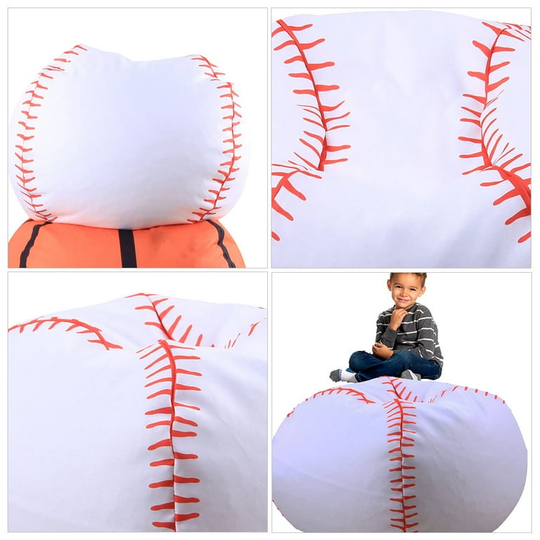 1pc Creative Stuffed Animal Storage Bean Bag Chair Baseball Style