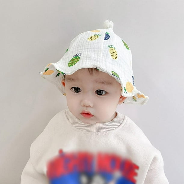 Korean Kids Bucket Hat Solid Color Baby Boys Girls Fisherman Cap