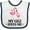 White and Navy, variant on Inktastic My Gigi Loves Me Flamingo Girls Baby Bib