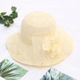 thumbnail image 2 of Tea Party Hat Easter Women's lace mesh basin hat flower large brim sun visor hat women's outdoor sun hat, 2 of 4