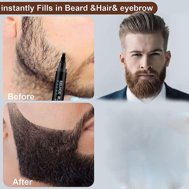 Juego de lápices Beard Gap Filler para hombre, negro/marrón ShuxiuWang 9024735534471