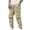 Khaki, variant on hoksml Men's Cargo Pants Athletic Pants Casual Solid Color Drawstring Elastic Waist Multiple Pockets Bind The Feet Pants Lightweight Breathable Small Leg Pants