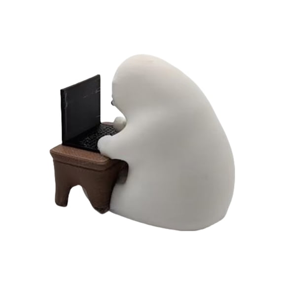 Handcrafts Mini Coder Bear Statue Bear with Laptop Computer Figurine Desk Decors