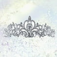 thumbnail image 3 of HEVIRGO Crown, Women Shiny Luxury Rhinestone Bridal Princess Hair Tiara Crown Headband for Wedding, 3 of 7