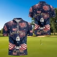 thumbnail image 4 of Jeiento 250th Eagle Matching Shirts for Couples Short-Sleeve Slim Fit Shirts for Men 4Th of July Fashion Quick Dry Sleeveless Tennis Shirt Golf Tank Top for Women, Men's XL, 4 of 6