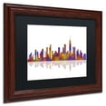 thumbnail image 3 of Trademark Fine Art "Chicago Illinois Skyline 2" Canvas Art by Marlene Watson Black Matte, Wood Frame, 3 of 5