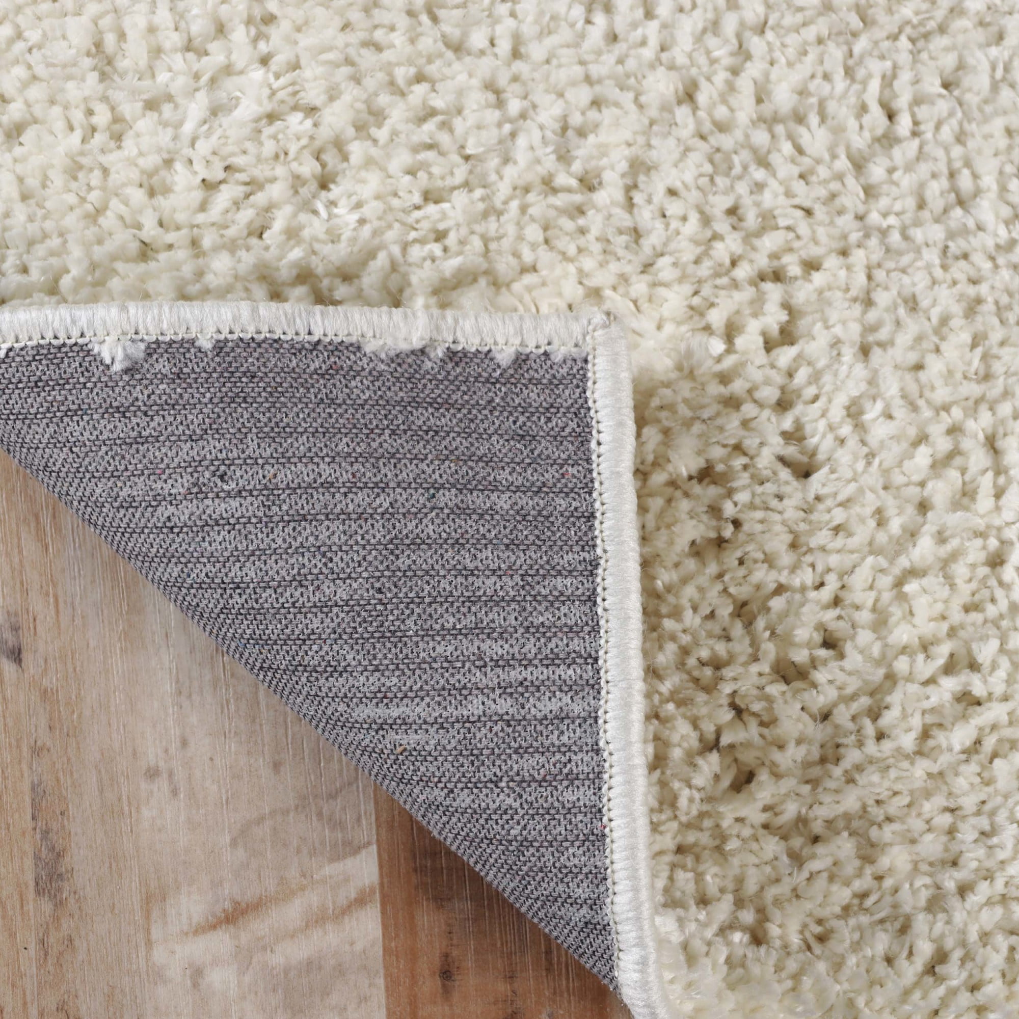 Superior Berlin Indoor Plush Shag Area Rug, 5' x 8', Ivory