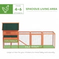 thumbnail image 4 of PawHut 137" Chicken Coop with Chicken Run, Nesting Box, Orange, 4 of 10