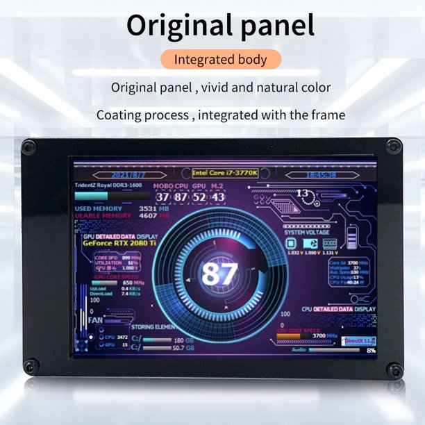 Pantalla Secundaria Pantalla IPS de 3,5 pulgadas CPU GPU RAM HDD USB Pantalla secundaria 328x480 para ITX
