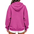thumbnail image 3 of Zip up Hoodies for Women Fall Winter Long Sleeve Drawstring Hooded Sweatshirts Loose Fit Casual Jackets with Pocket S, 3 of 5