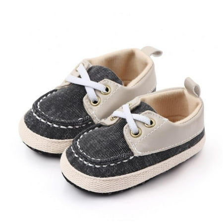 

Baby Boys Shoes Soft Sole Infant Canvas Sneakers Lace-up Cozy Shallow Shoes Toddler Prewalker Newborn First Walker Crib Shoes Solid Color 0-18M