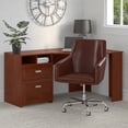 thumbnail image 2 of Bush Furniture Wheaton 60 x 38.5 in x 29.25 in L-Shape  Reversible Corner Desk Set with Chair in Hansen Cherry, 2 of 8