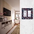 thumbnail image 5 of Yayeee Rocker Switch Wall Plate 2-Gang 4.7"x4.6" Home Decorative Outlet Cover, Red Starry Pattern, 5 of 6