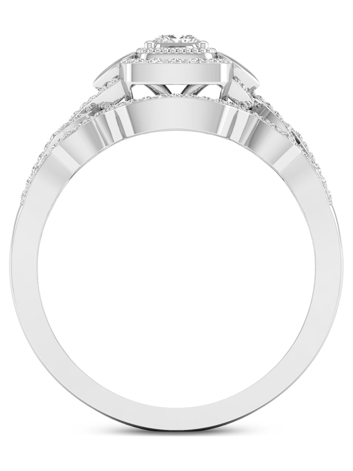 Imperial Women's IGI Certi 1/3 Ct Diamond 10k White Gold Twist Shank Bridal Set