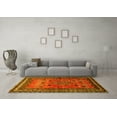 thumbnail image 3 of Ahgly Company Machine Washable Indoor Round Persian Yellow Traditional Area Rugs, 5' Round, 3 of 4