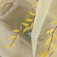 thumbnail image 5 of Cortina de gasa transparente de 140 x 240 cm, poliéster, estampado de hojas de sauce, con bolsillo para varilla, azul o amarillo, para sala de estar, dormitorio y decoración de exteriores., 5 of 7