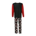thumbnail image 5 of Matching Family Christmas Pajamas Casual Long Sleeve Santa Print Tops + Pants Set, 5 of 10