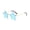 Blue, variant on Rimless Star Fashion Sunglasses Unisex With HD Lenses Durable Polycarbonate Metal Frame