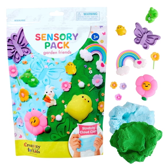 Creativity for Kids Sensory Pack - Garden Friends | Great Summer Crafts | Sensory Toy for Toddlers | Gifts and Travel Activities for Preschool Girls and Boys (Age 3 )