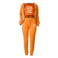 thumbnail image 5 of XFHLMJFF Casual Women's Pants Tops Suit Two Pieces Set Flowy Comfy Tracksuit Autumn Winter Vest Fashionable Prints Zipper Hooded Stylish Trousers Outfits, 5 of 5