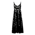 thumbnail image 4 of Nmnitkp Women's Summer Maxi Dress Casual V-Neck Sleeveless Bohemian Spaghetti Strap Floral Long Maxi Dress with Pockets S-2XL, 4 of 5