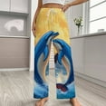 thumbnail image 2 of Dolphins Jumping at Sunset-1 Pajama Pants Comfortable Elastic Waist Pajamas Fashion Sleepwear Bottoms Plus Size Homewear, 2 of 6